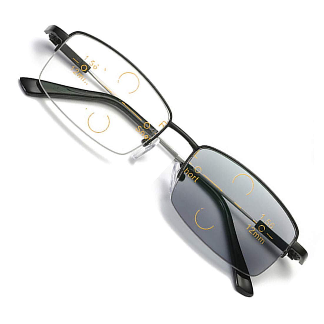 Amazon.co.jp: 超軽量 チタン合金 遠近両用 累進多焦点 調光 変色